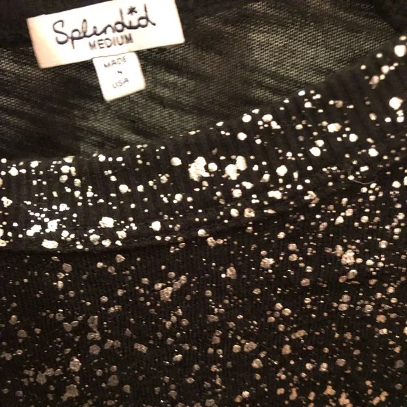 ⛔️SOLD⛔️ Splendid 🖤 Unique Embellished Long-Sleeve Top - Picture 10 of 10